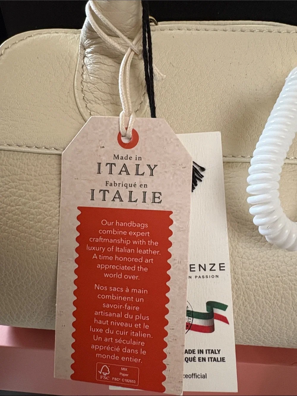 Divina Firenze hand made with Italian passion genuine leather .